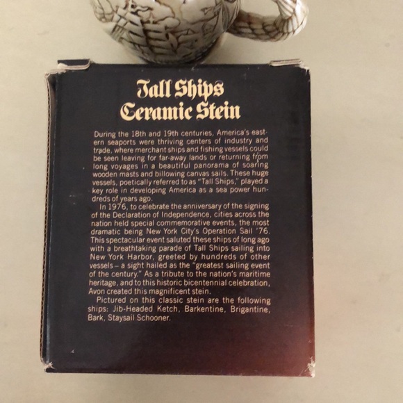 NIB 1982 Avon limited edition ship design beer stein handcrafted in Brazil. - Picture 9 of 16